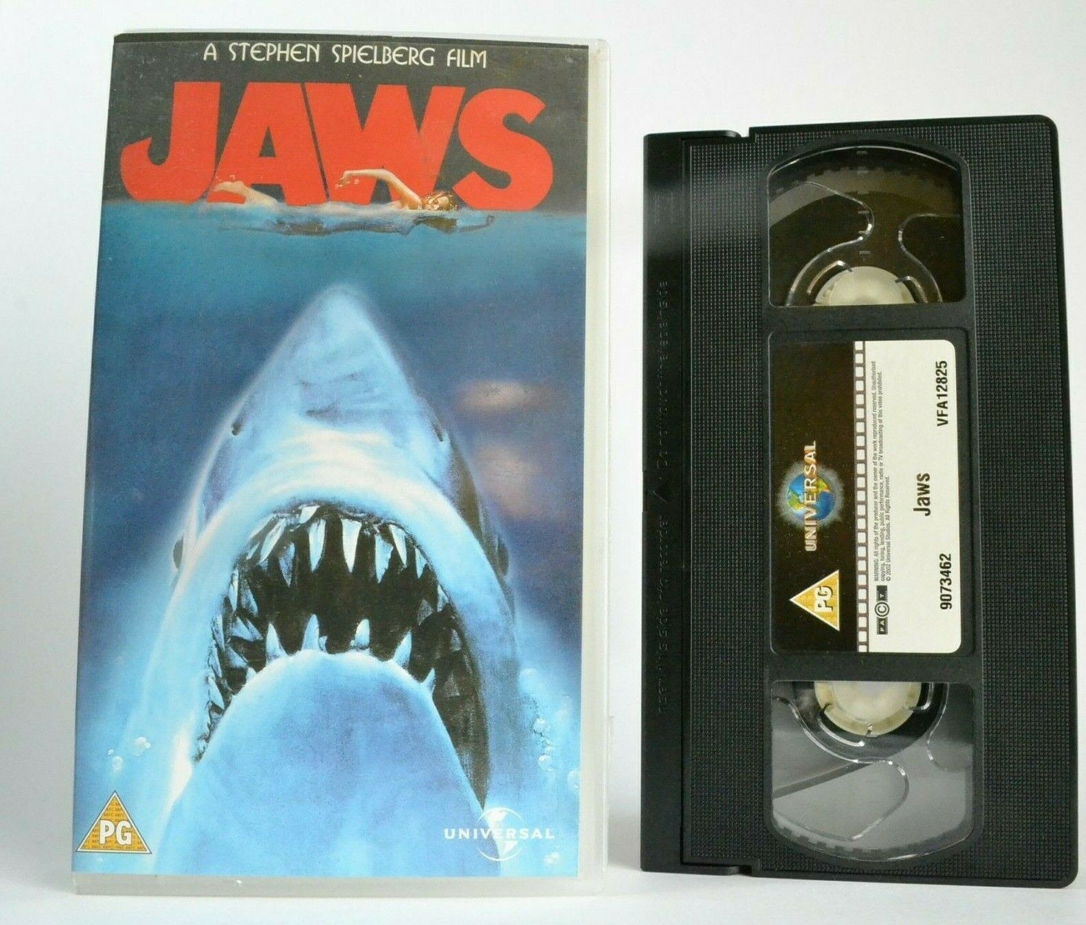 Jaws (1975); [Steven Spielberg]: Shark Attack Action - Roy Scheider - Pal VHS-