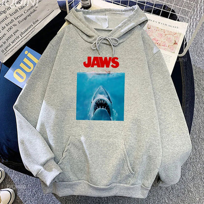 Jaws Hoodie – Classic Thriller Movie Sweatshirt for Great Hoodie Winter Style-grey-XXXL-