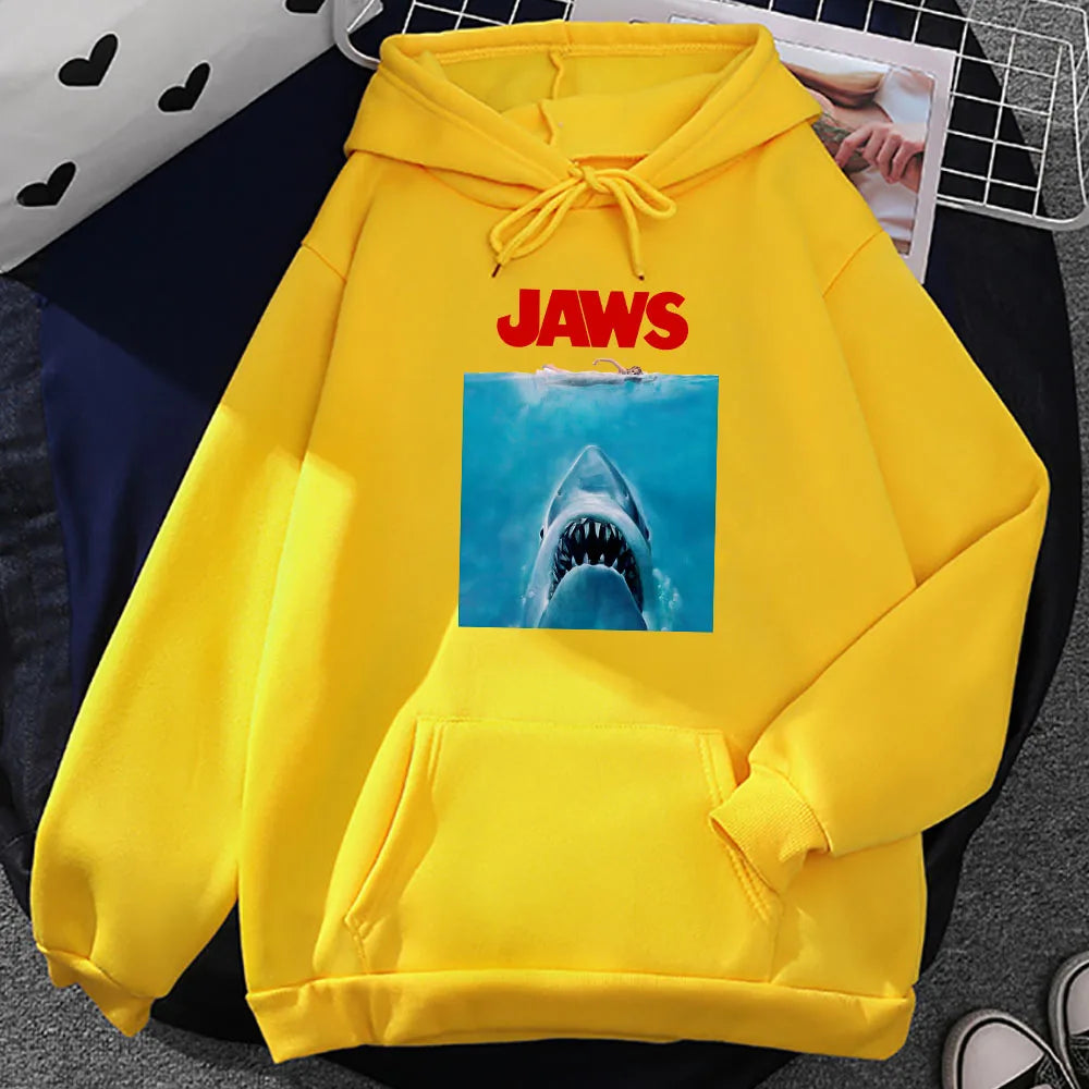 Jaws Hoodie – Classic Thriller Movie Sweatshirt for Great Hoodie Winter Style-yellow-XXXL-