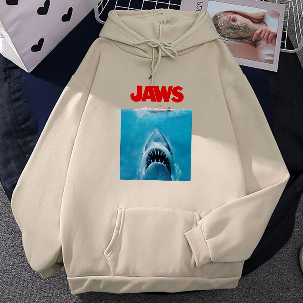 Jaws Hoodie – Classic Thriller Movie Sweatshirt for Great Hoodie Winter Style-khaki-XXXL-