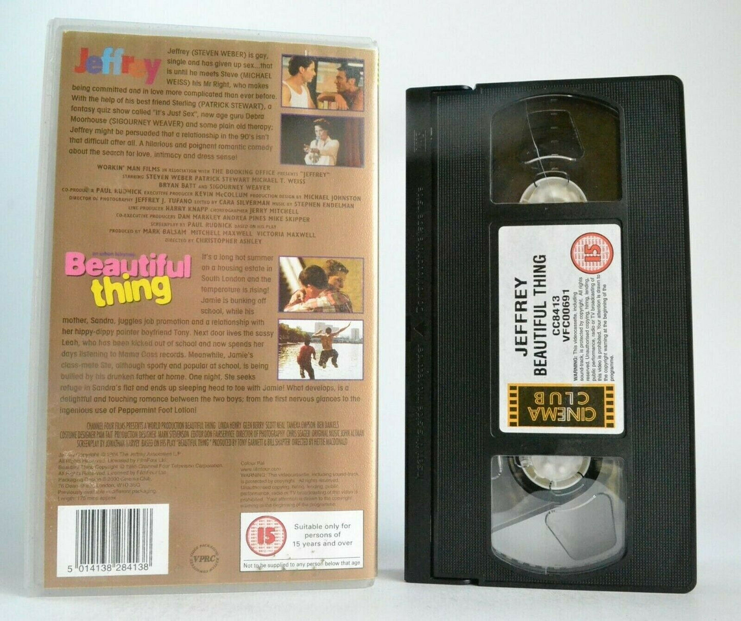 Jeffrey/Beautiful Thing: Double Feature Comedy Films - P.Stewart/S.Weaver - VHS-