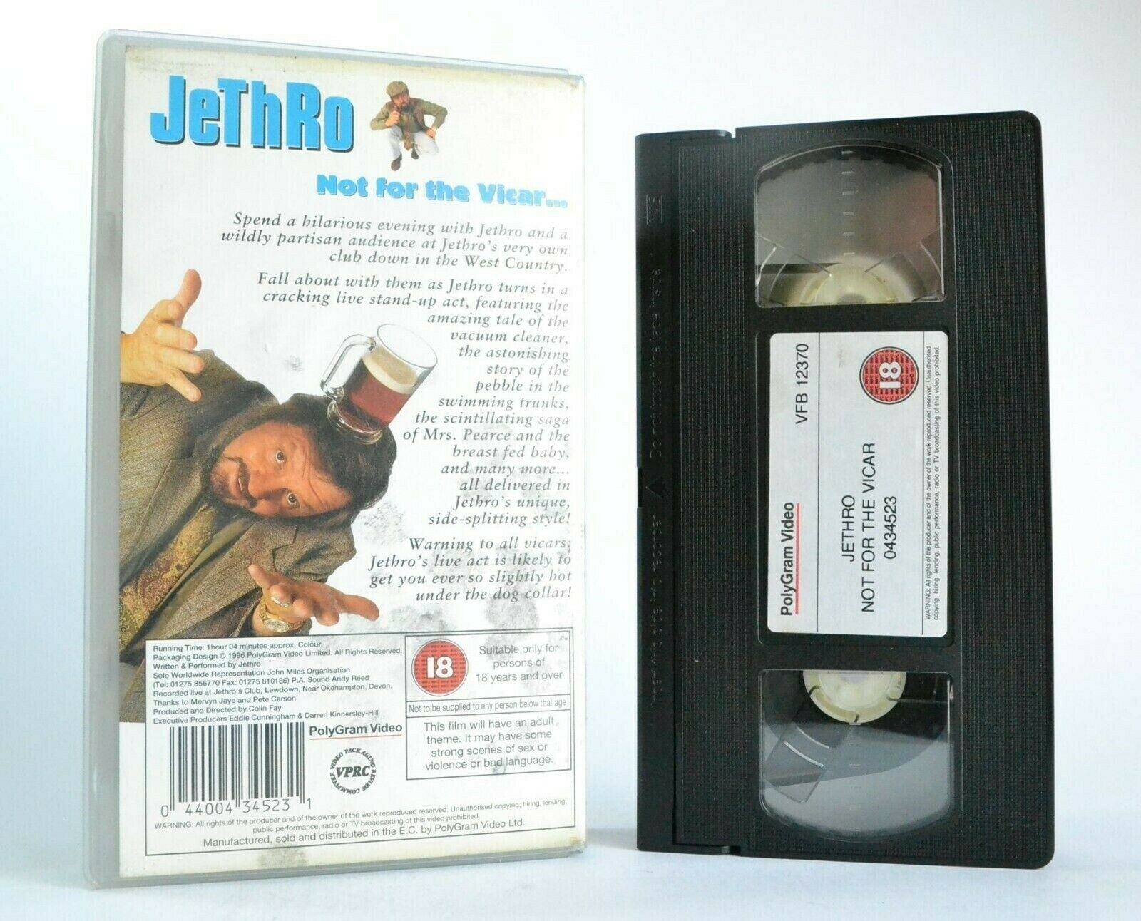 Jethro: Not For The Vicar - Live From West Country - Stand-Up Comedy - Pal VHS-