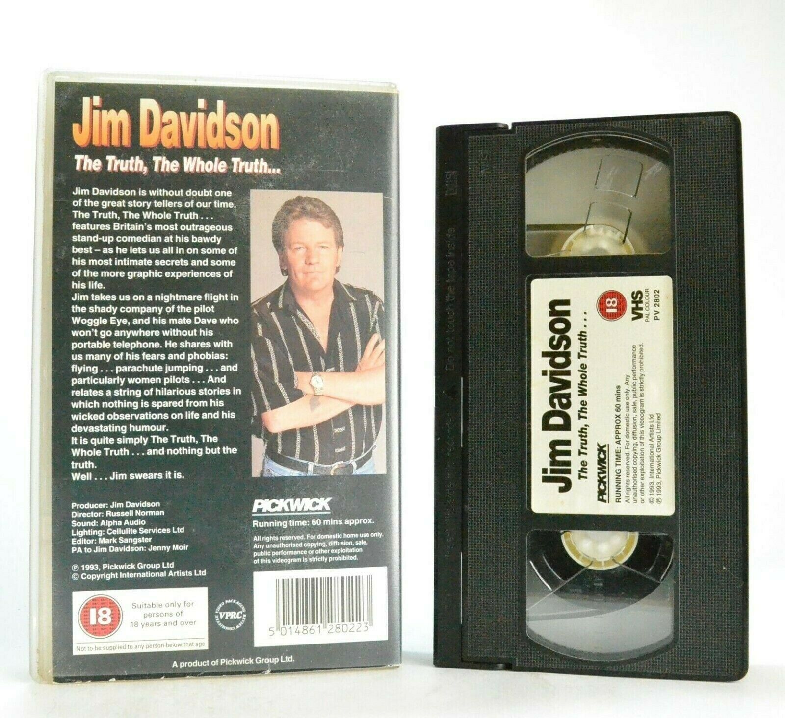 Jim Davidson: The Truth, The Whole Truth - Stand Up Comedy - Live Show - Pal VHS-