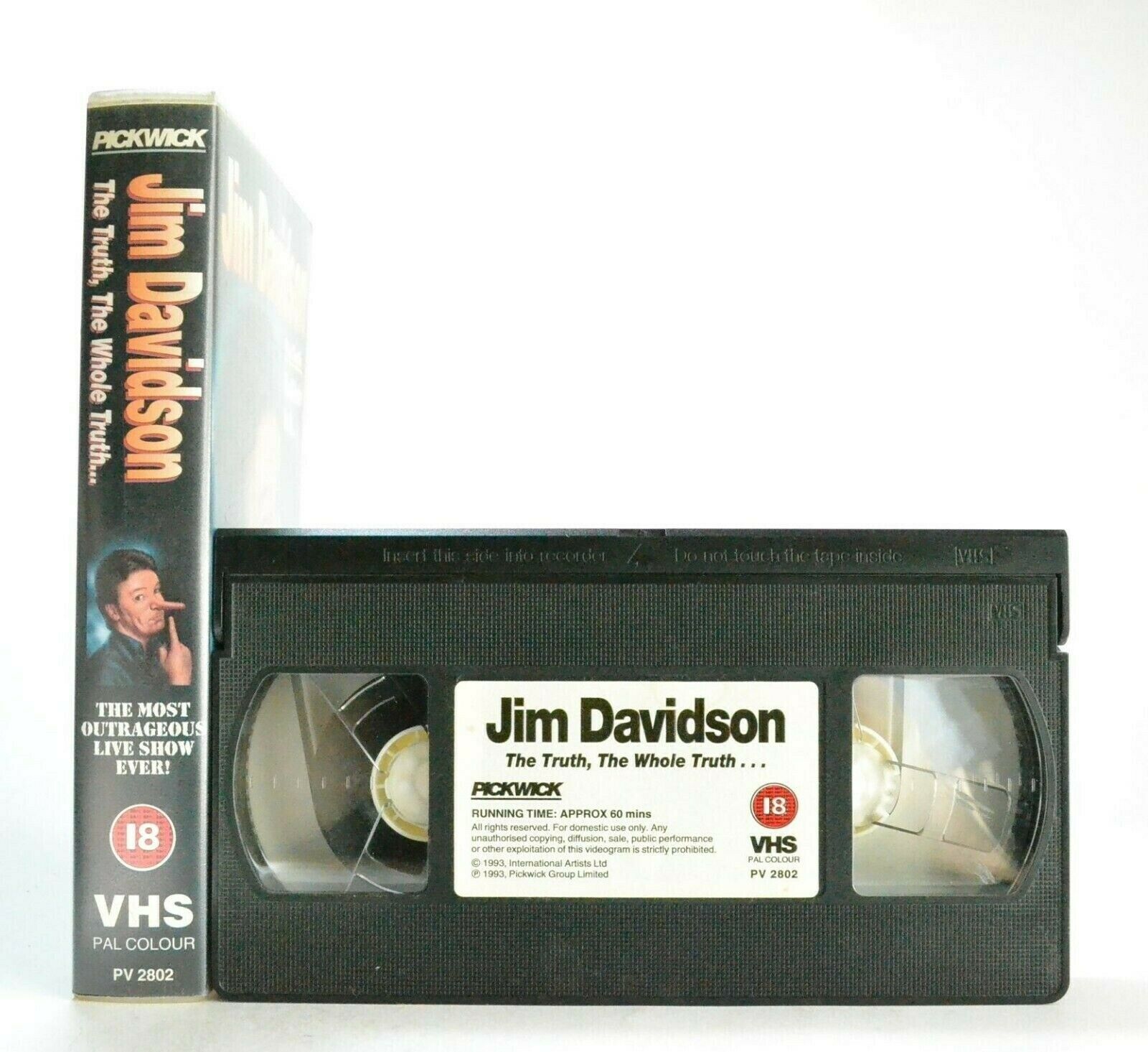 Jim Davidson: The Truth, The Whole Truth - Stand Up Comedy - Live Show - Pal VHS-