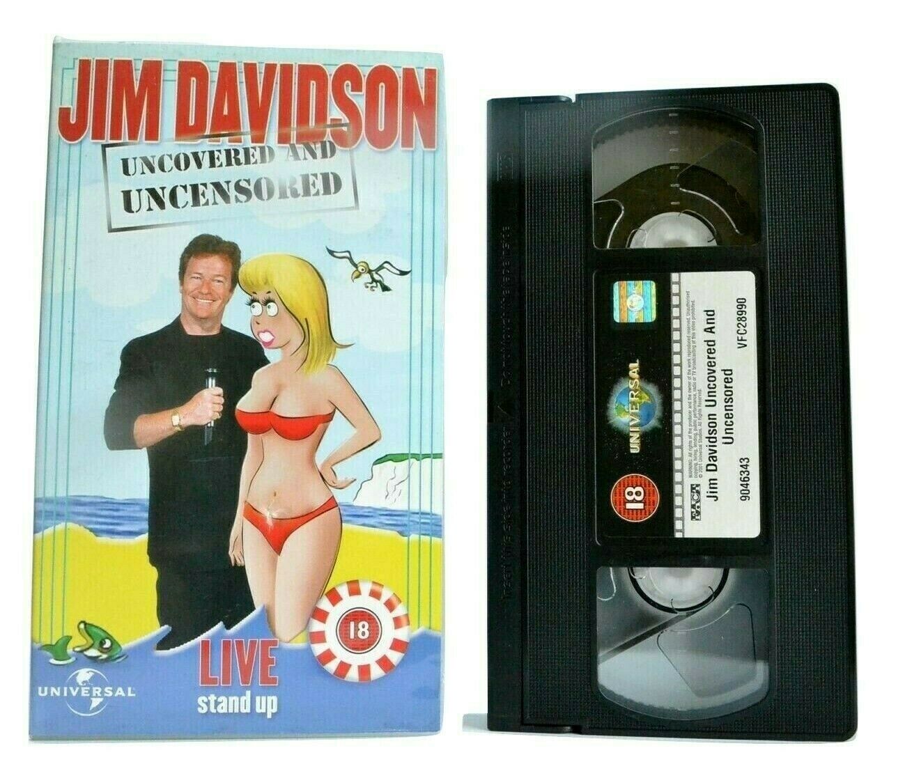 Jim Davidson: Uncovered And Uncensored - Stand-Up - Comedy Performance - Pal VHS-