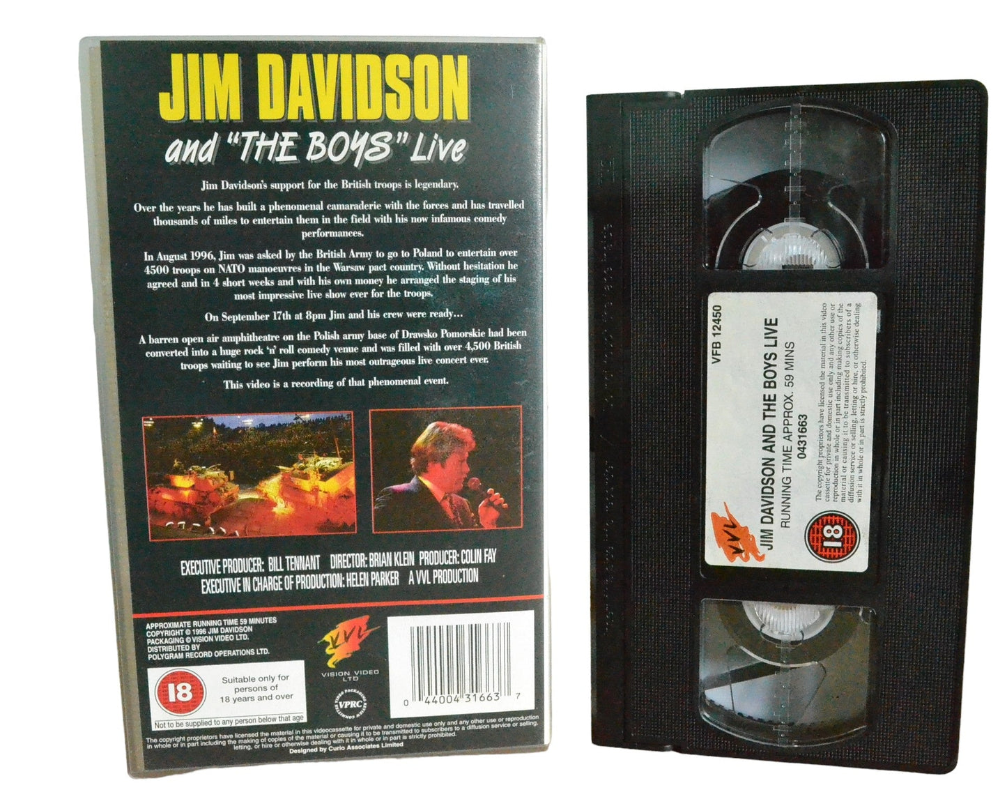 Jim Davidson and "The Boys" Live - Jim Davidson - VVL Video - 0431663 - Comedy - Pal - VHS-