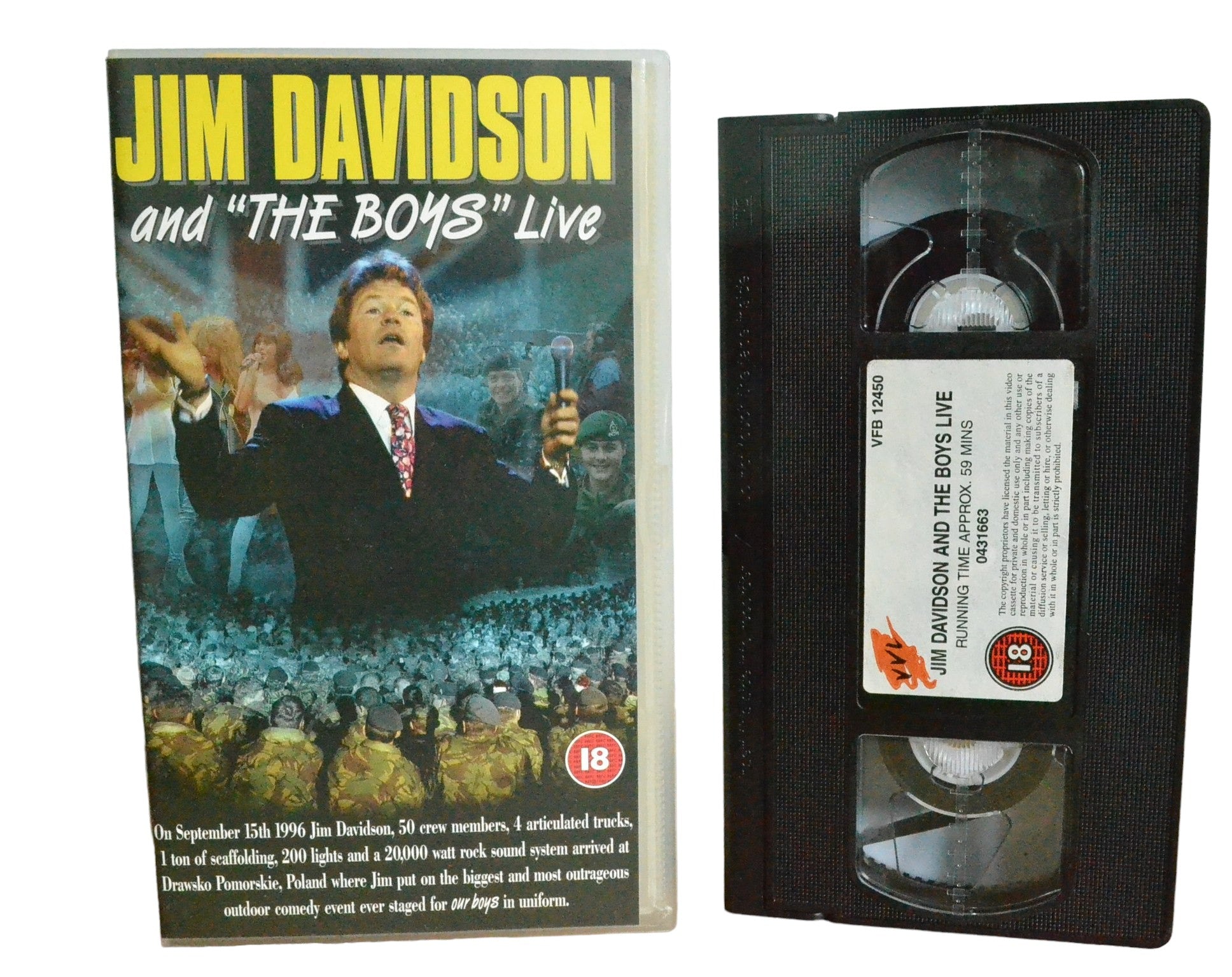 Jim Davidson and "The Boys" Live - Jim Davidson - VVL Video - 0431663 - Comedy - Pal - VHS-