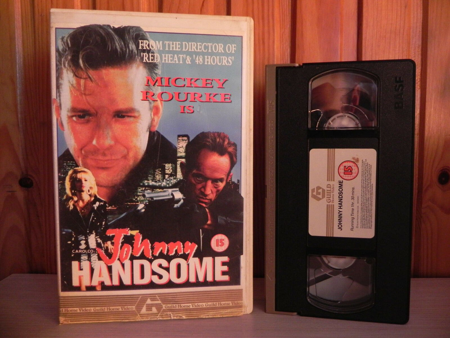 Johnny Handsome - Mickey Rourke - Heist/Vendetta Video - Guild - Large Box - VHS-