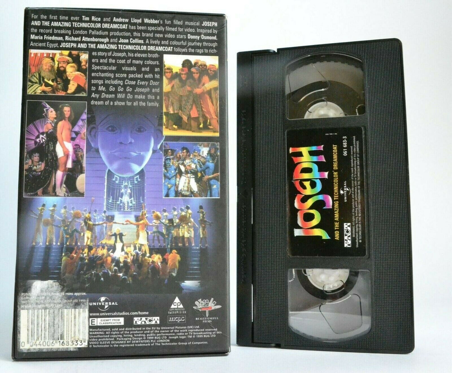 Joseph And The Amazing Technicolor Dreamcoat - Musical - Donny Osmond - Pal VHS-