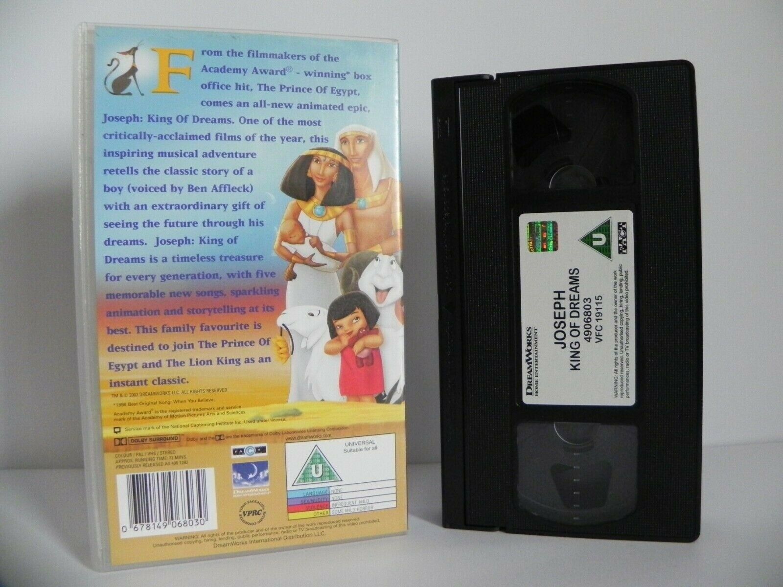 Joseph King Of Dreams - Animated Epic - Musical Adventure - Children's - VHS-