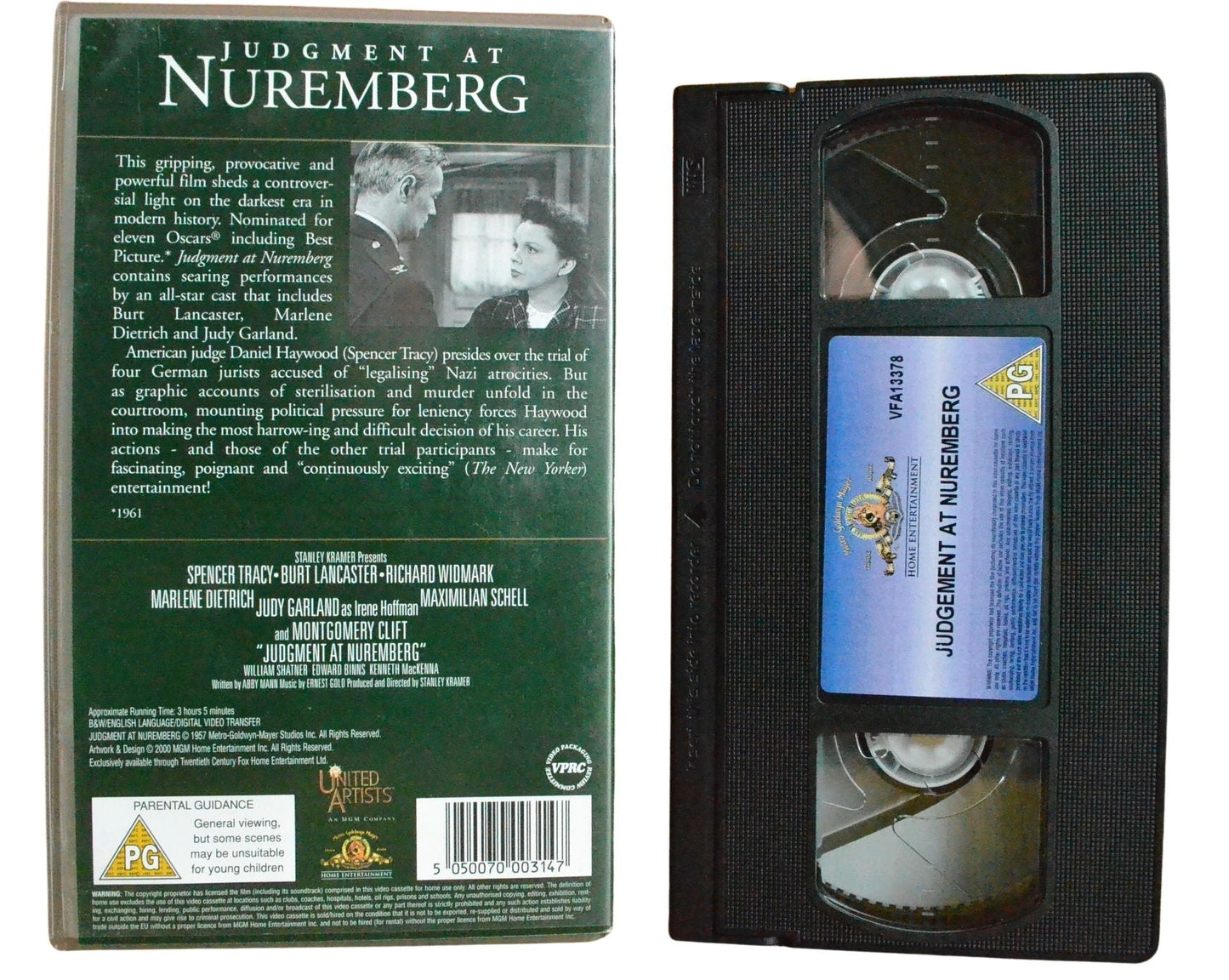 Judgment At Nuremberg - Spencer Tracy - Vintage - Pal VHS-