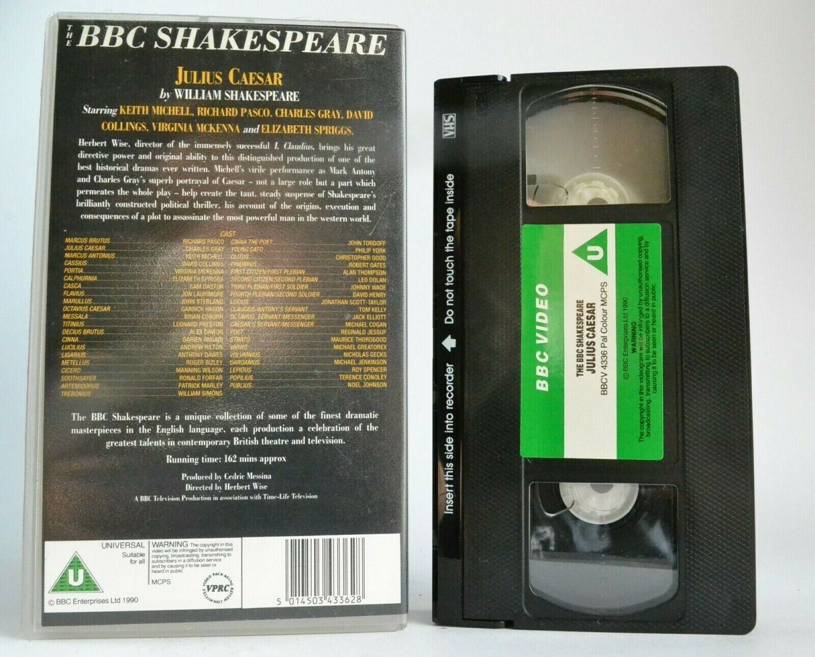 Julius Caesar <William Shakespeare> Drama - Keith Michell/Richard Pasco - VHS-