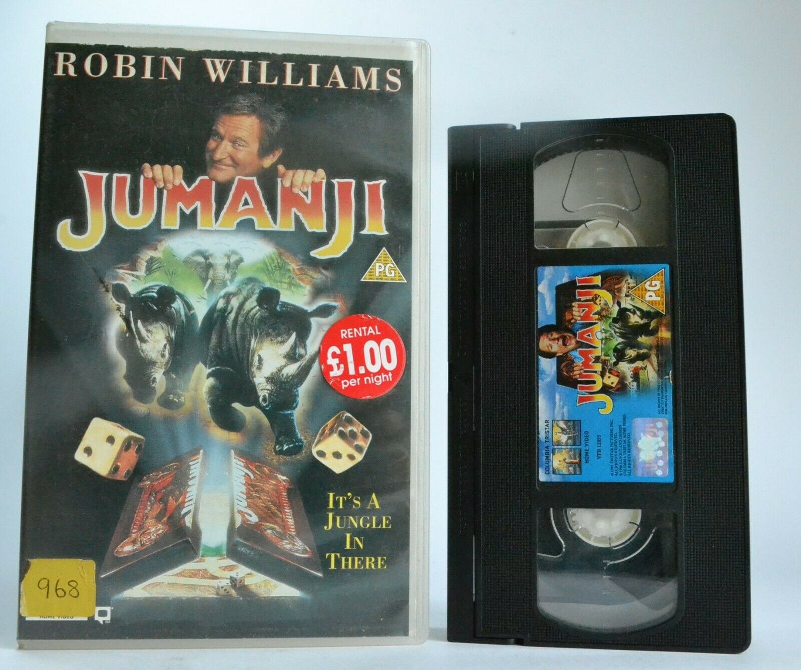 Jumanji (1995): Board Game Comedy Adventure - Large Box - Robin Williams - VHS-