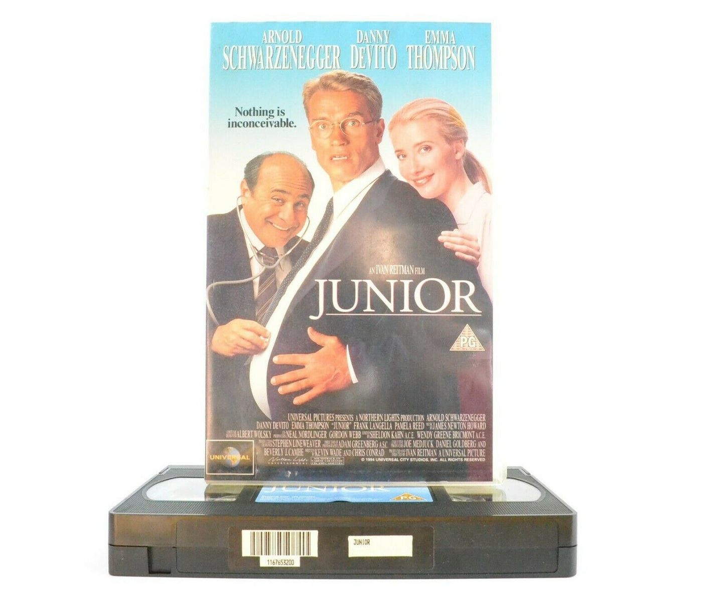 Junior: Comedy (1994) - Large Box - Arnie Got Pregnant - A.Schwarzenegger - VHS-