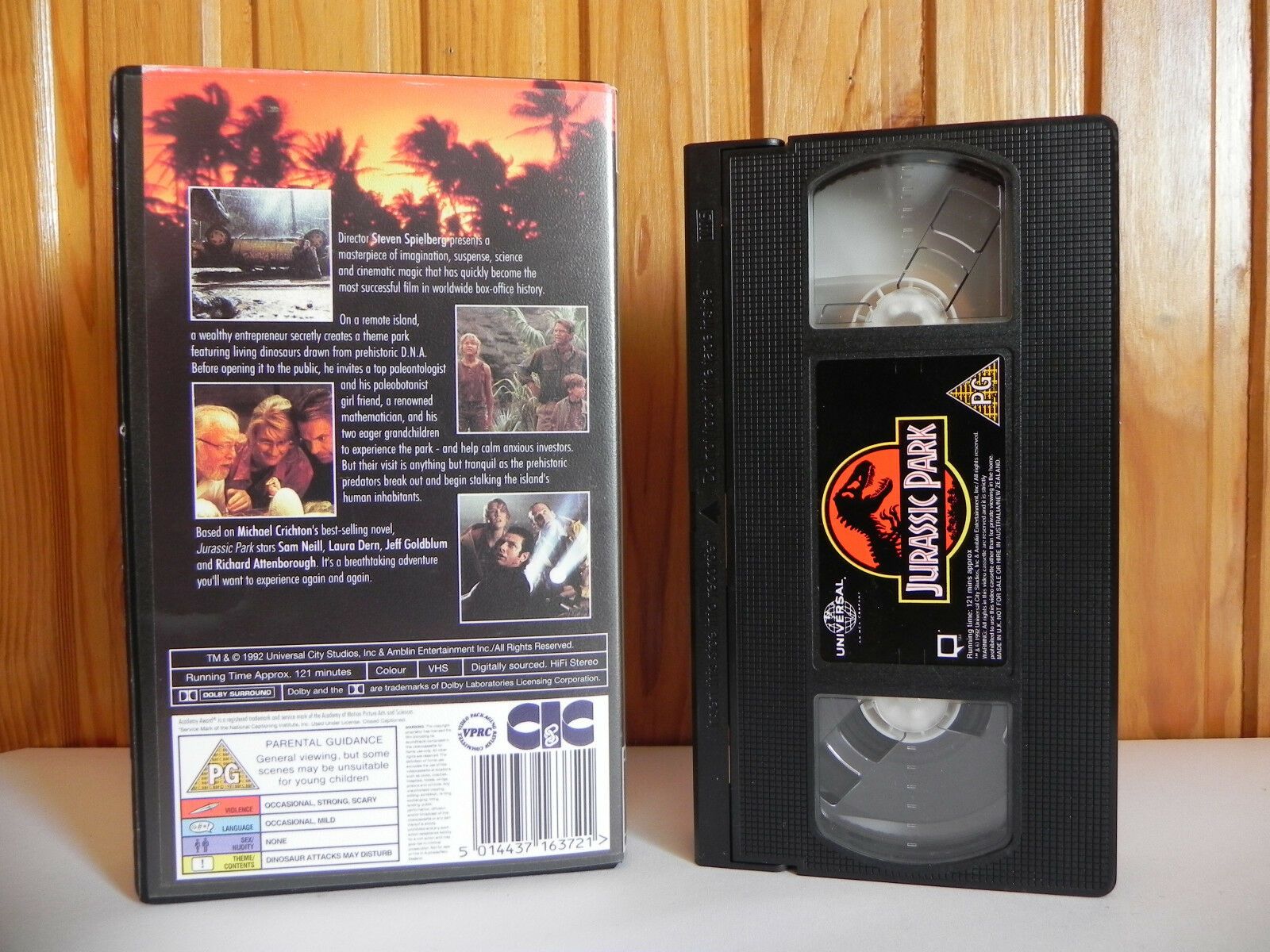 Jurassic Park - Iconic Sleeve - Original 1992 - Universal Studios - Sci-Fi - VHS-