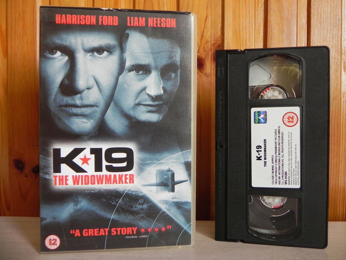 K 19 The Windowmaker - Drama - Harrison Ford - Liam Neeson - Large Box - VHS-