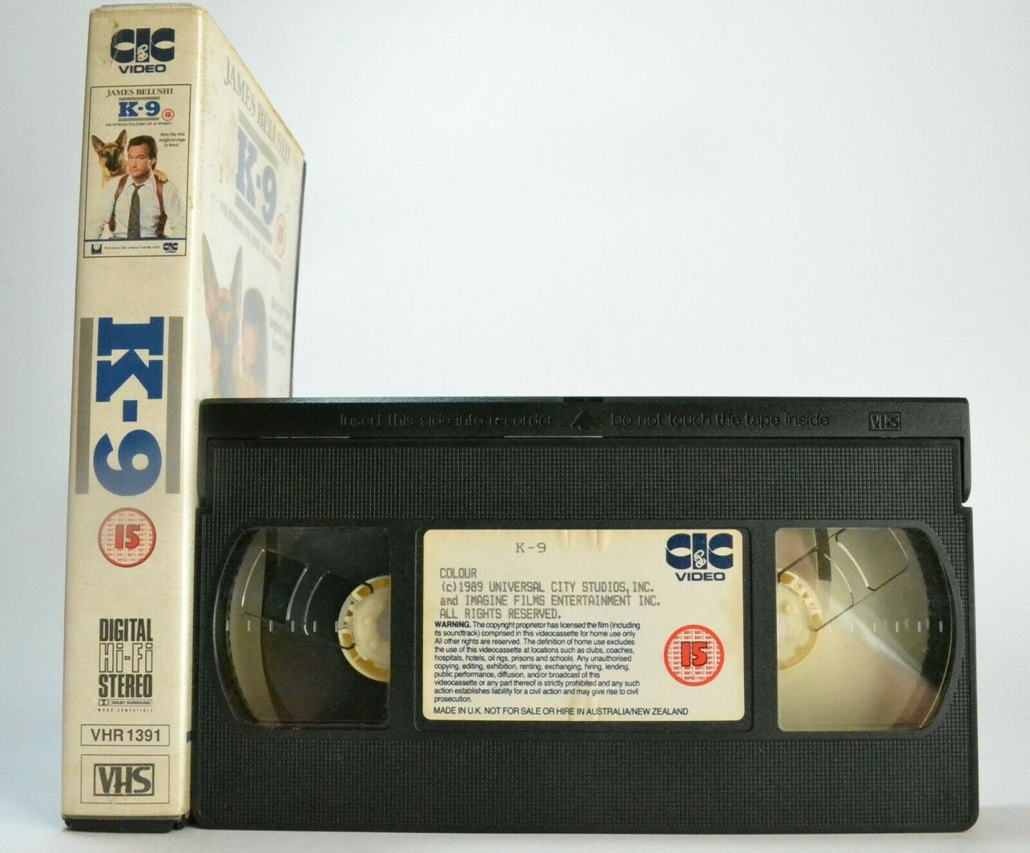 K-9 (1989) - Buddy Cop Action Adventure - James Belushi/Mel Harris - Pal VHS-