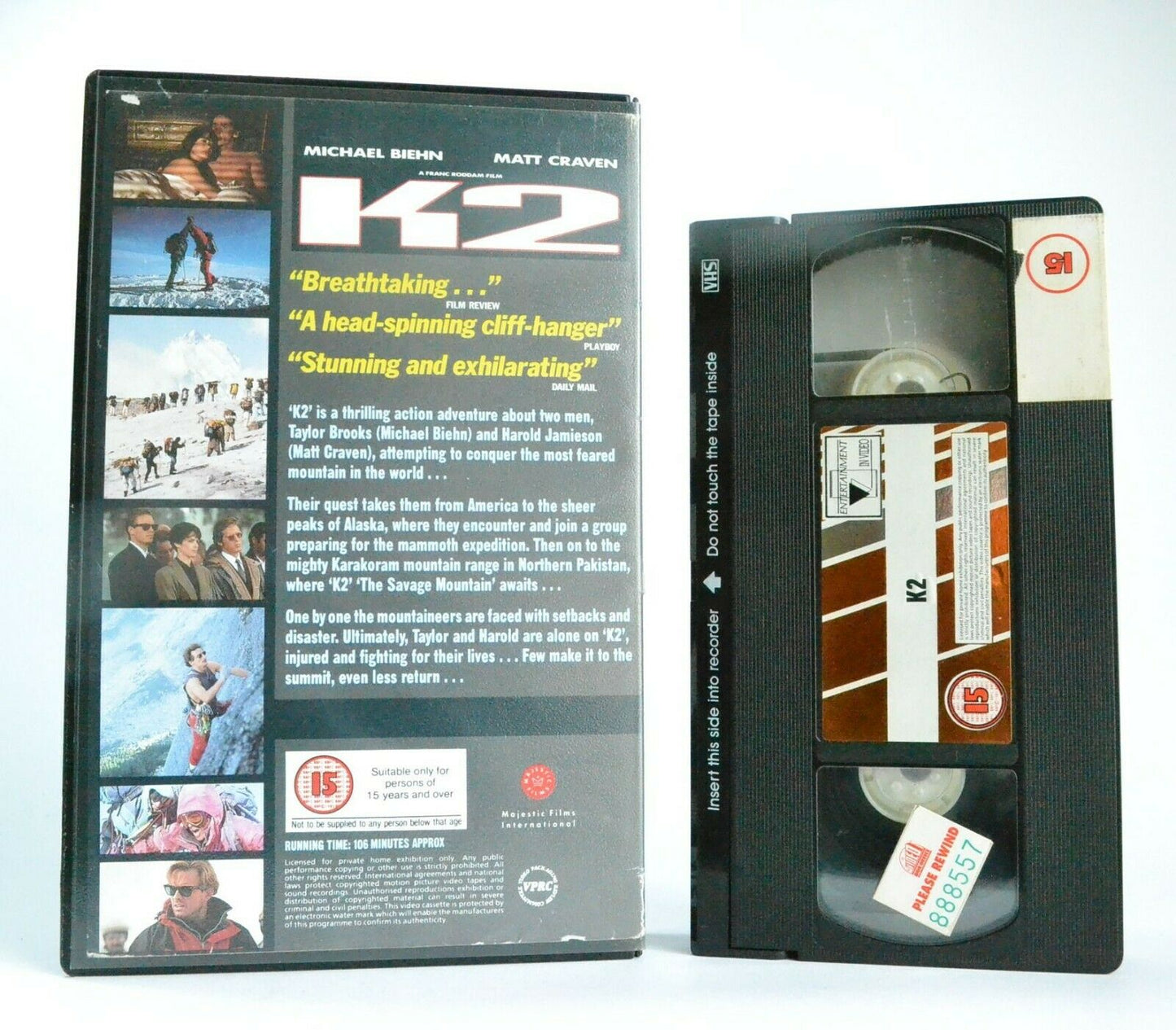 K2: Wickwire/Reichardt - Michael Biehn - None-Stop Action - Adventure - Pal VHS-