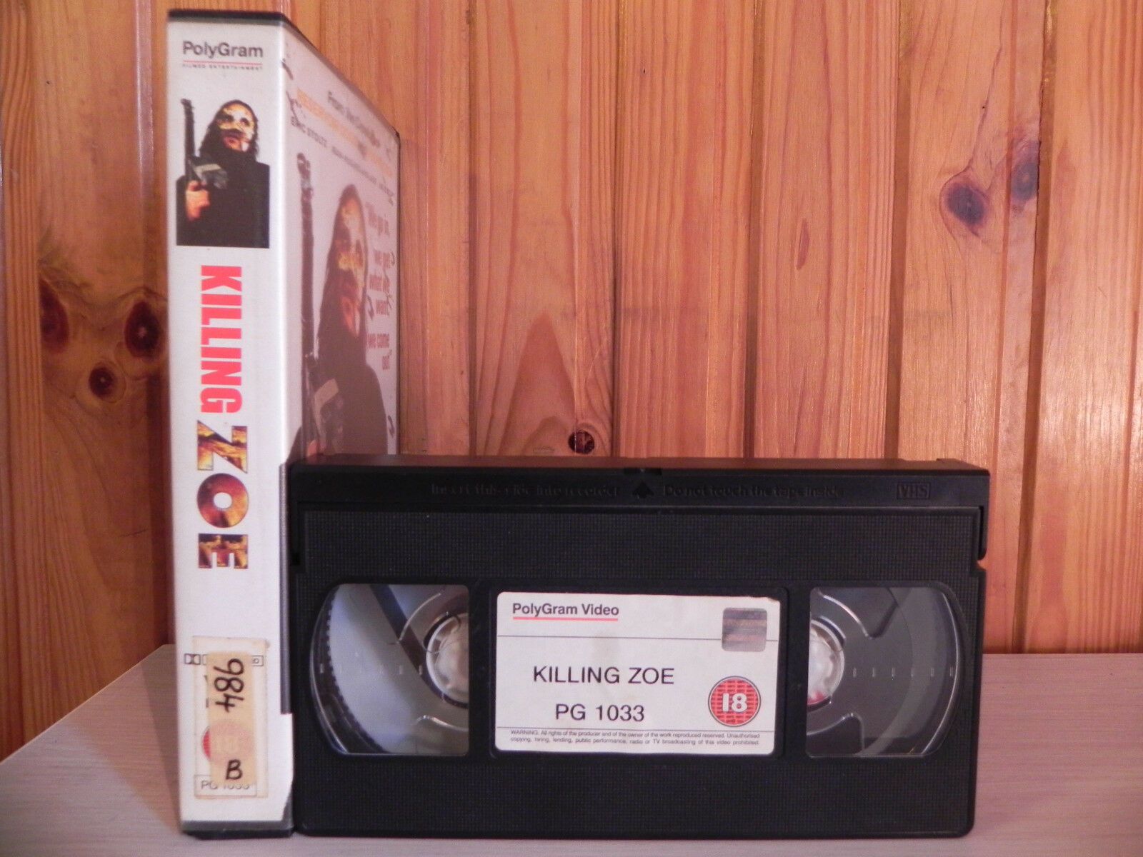 KILLING ZOE - Quentin Tarantino - Messy - Big Box - Ex-Rental Video - 1033 - VHS-