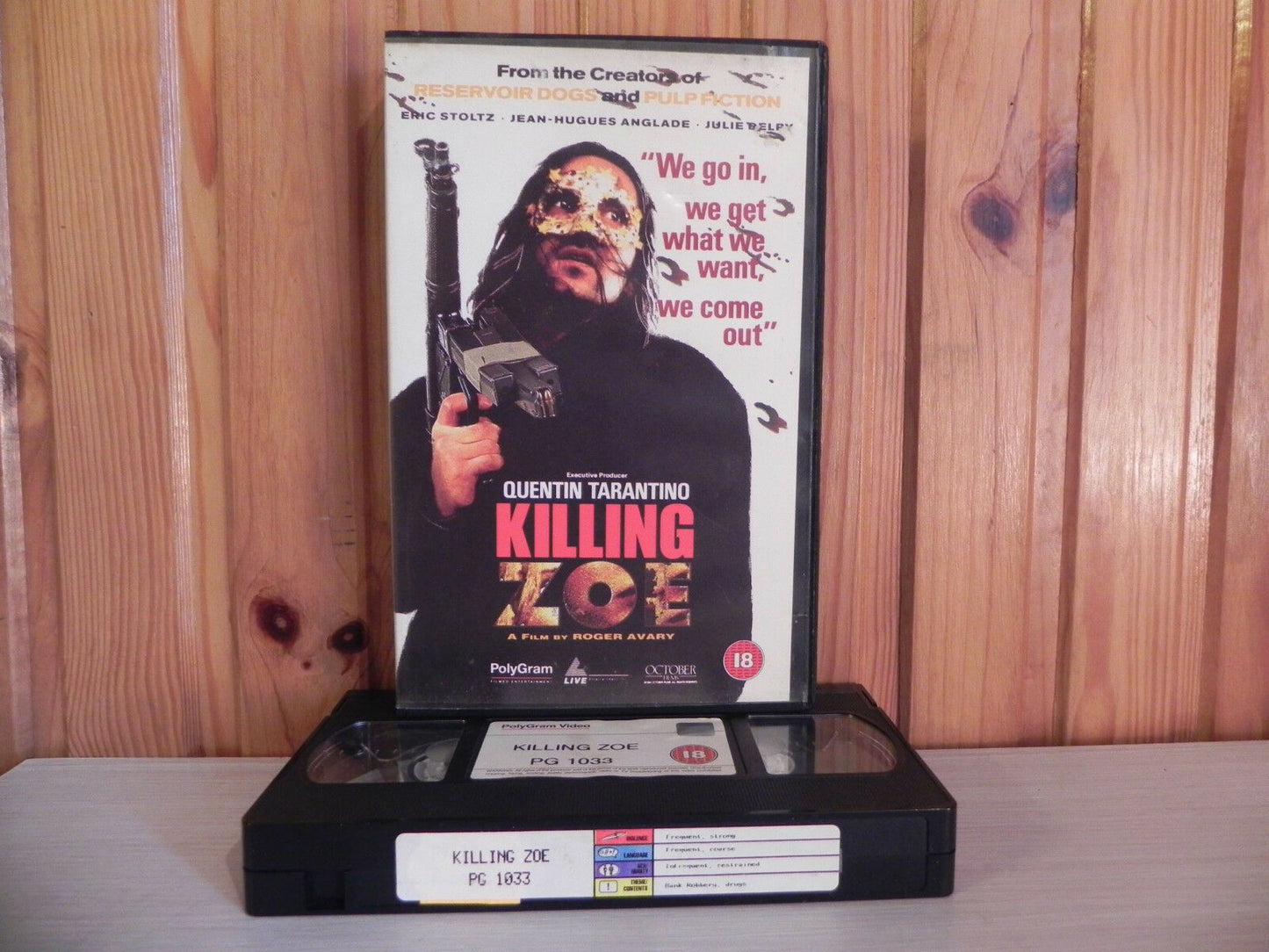 KILLING ZOE - Quentin Tarantino - Messy - Big Box - Ex-Rental Video - 1033 - VHS-