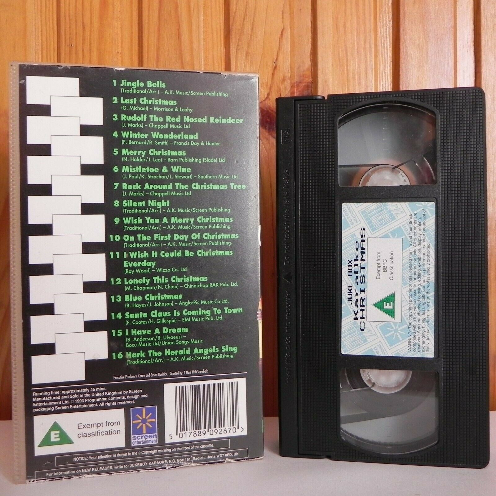 Karaoke Christmas - 16 Hits - Jingle Bells - Last Christmas - Silent Night - VHS-