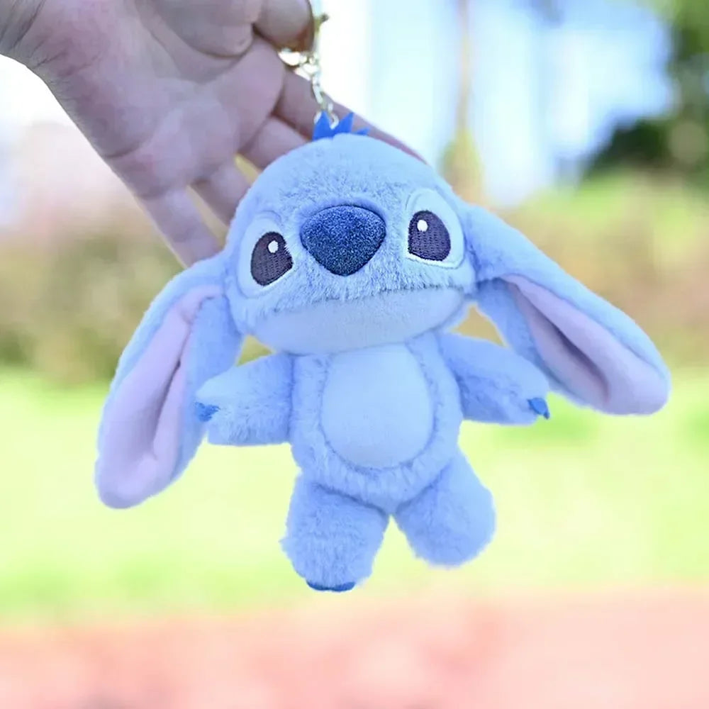 Kawaii Stitch Plush Keychain Toy Lovely Lilo & Stitch Doll Angel Plushies Cute Stuffed Bag Pendant Girls Birthday Gift-