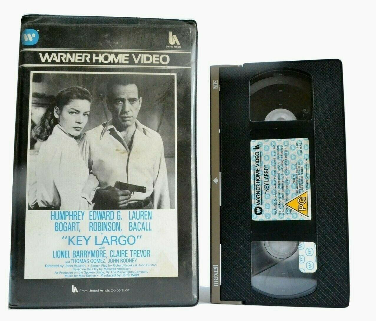 Key Largo: Warner Pre-Cert - Noir Crime Drama - Humphrey Bogart - Pal VHS-