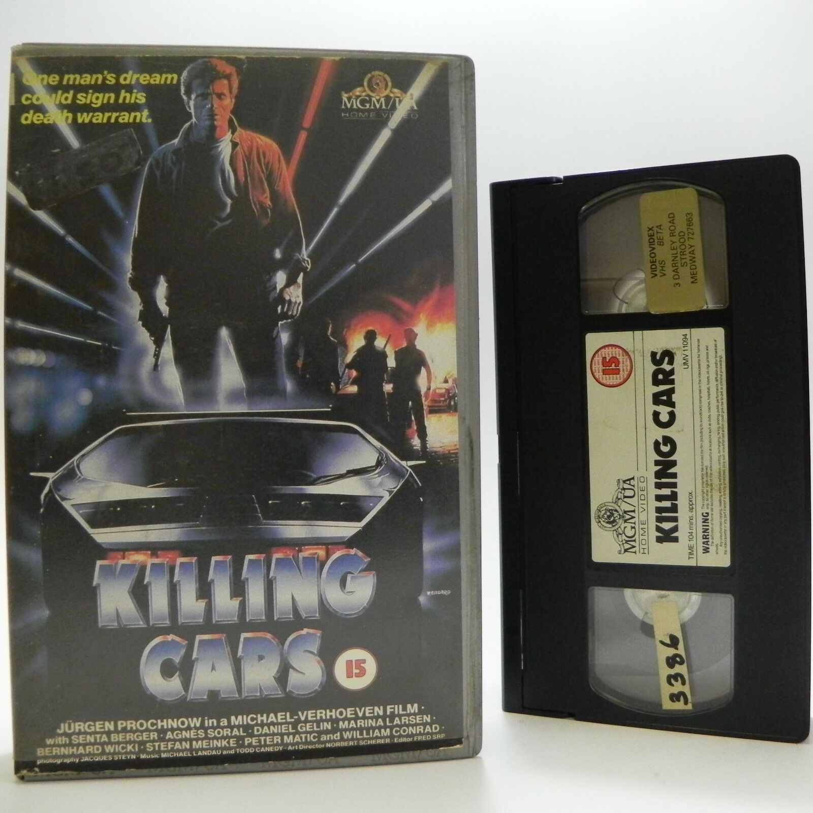 Killing Cars: MGM/UA (1985) - Large Box - Action - Jurgen Prochnow - Pal VHS-