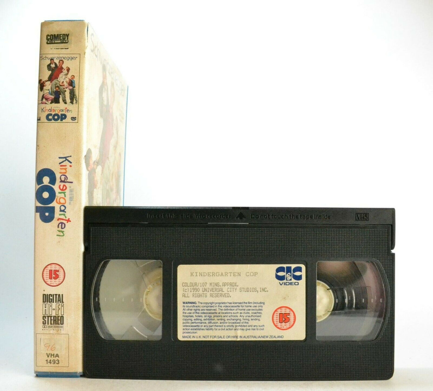 Kindergarten Cop: (1990) Comedy - Large Box - Arnie Back To Preschool - Pal VHS-