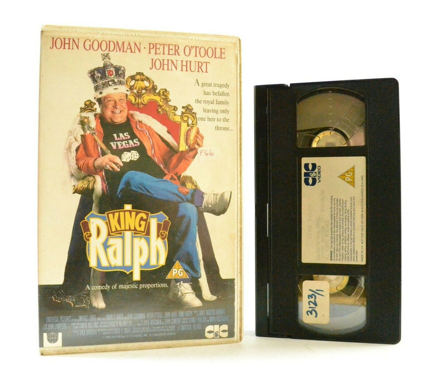 King Ralph: CIC Video (1990) - Large Box - Comedy - J.Goodman/P.O'Toole - VHS-