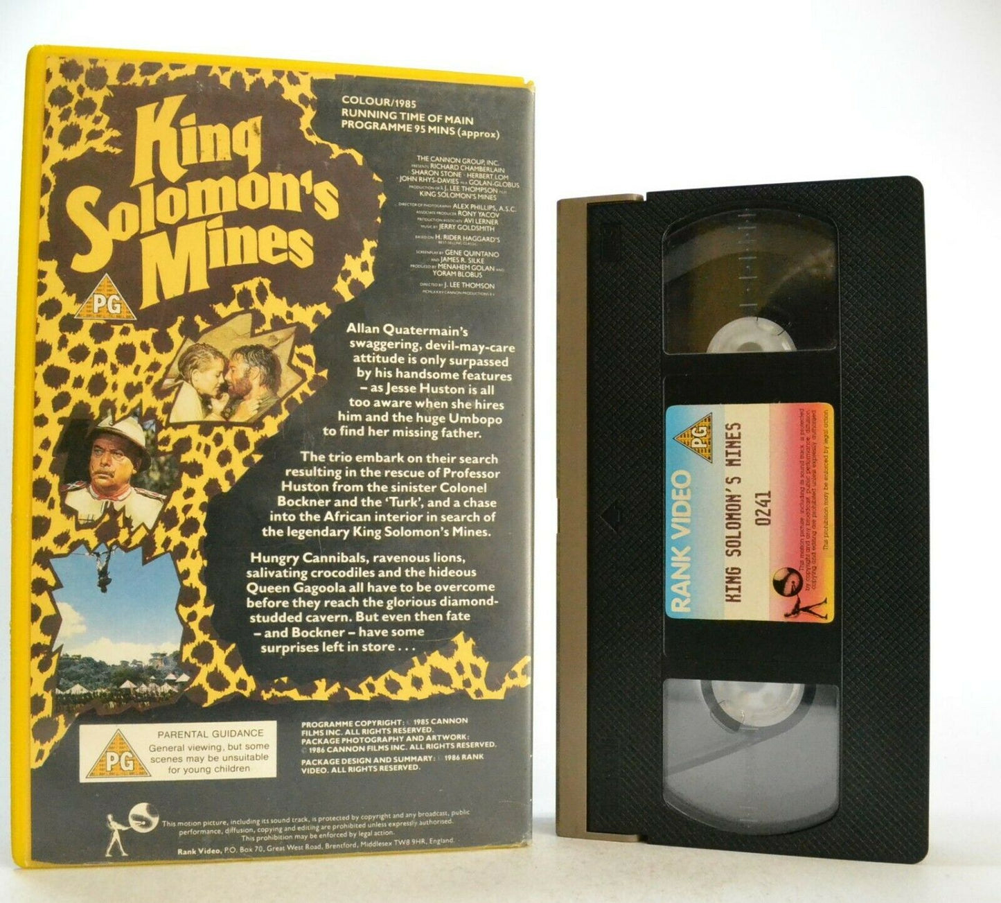 King Solomon's Mines: Action/Adventure (1985) - Large Box - R.Chamberlain - VHS-