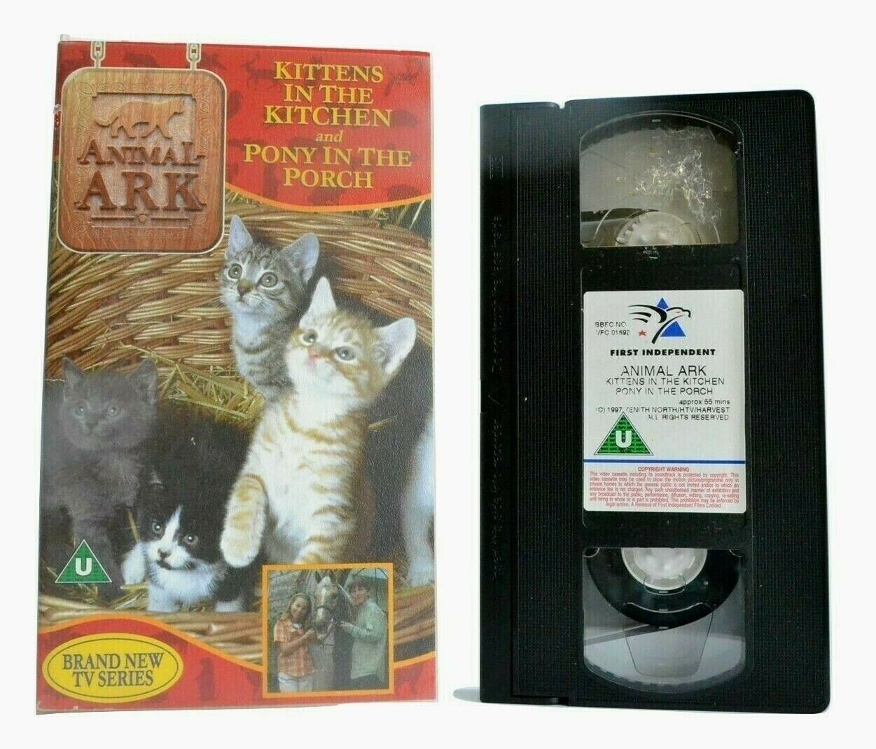 Kittens In The Kitchen/Pony In The Porch - Animal Ark - Children's - Pal VHS-