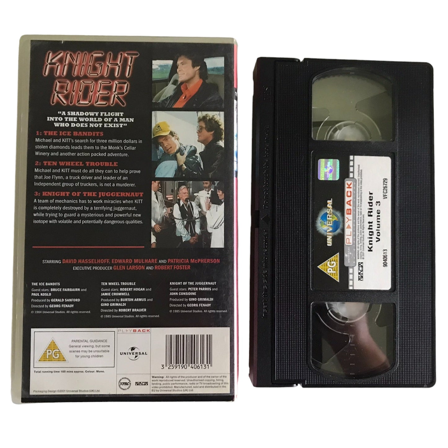 Knight Rider Volume 3 - David Hasselhoff - Universal - Action - Pal - VHS-