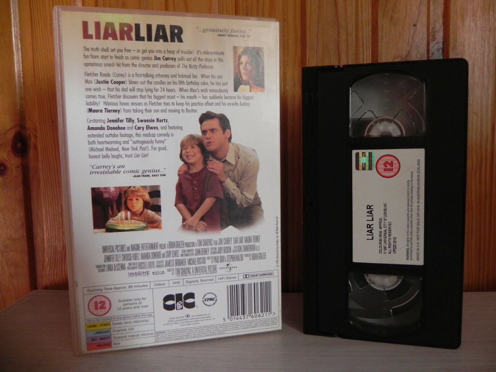 LIAR LIAR - Jim Carrey - Large Box - Ex-Rental - Family Comedy - Universal - VHS-