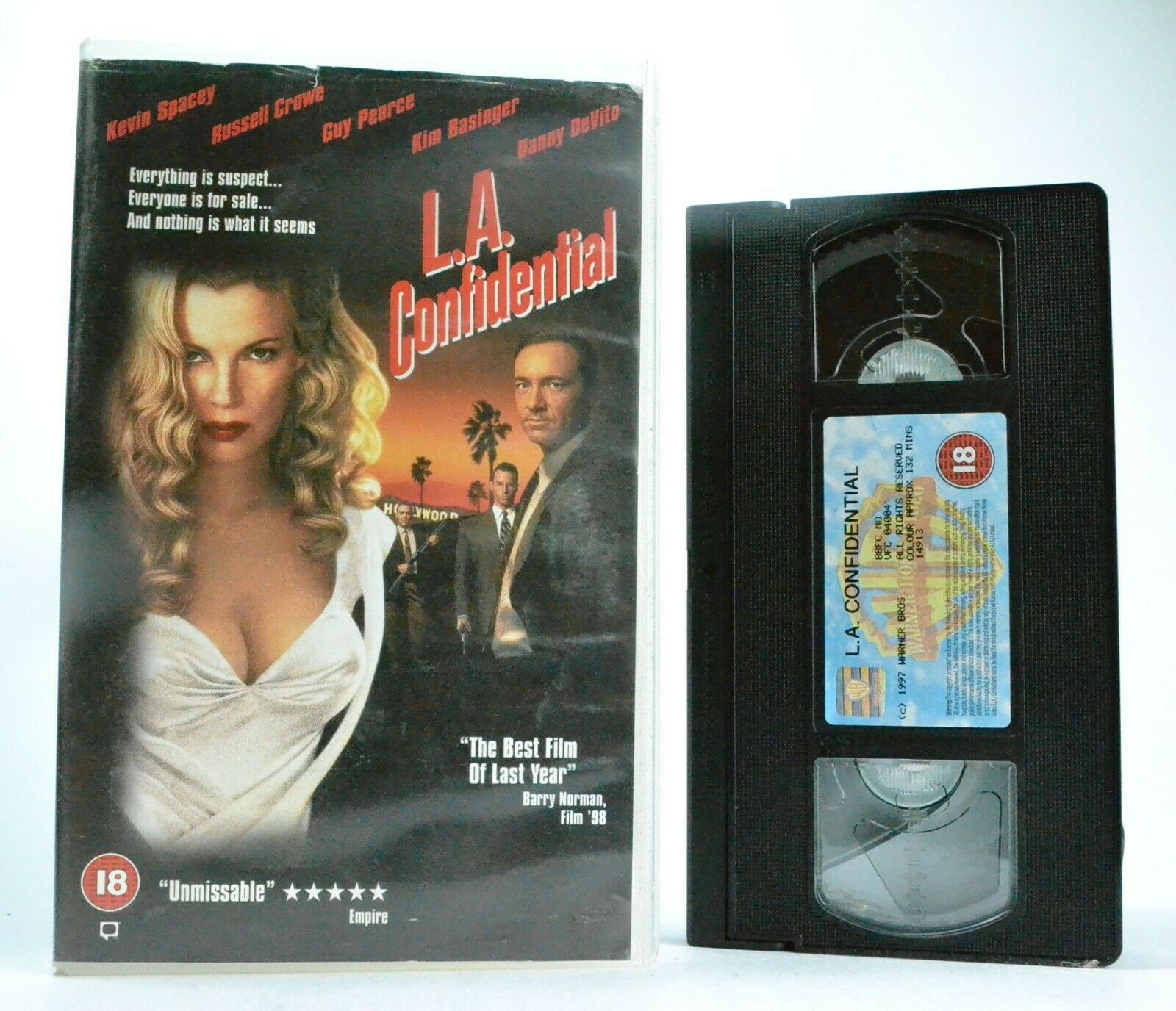 L.A. Confidential - Neo-Noir Crime Thriller - Kevin Spacey/Kim Basinger - VHS-