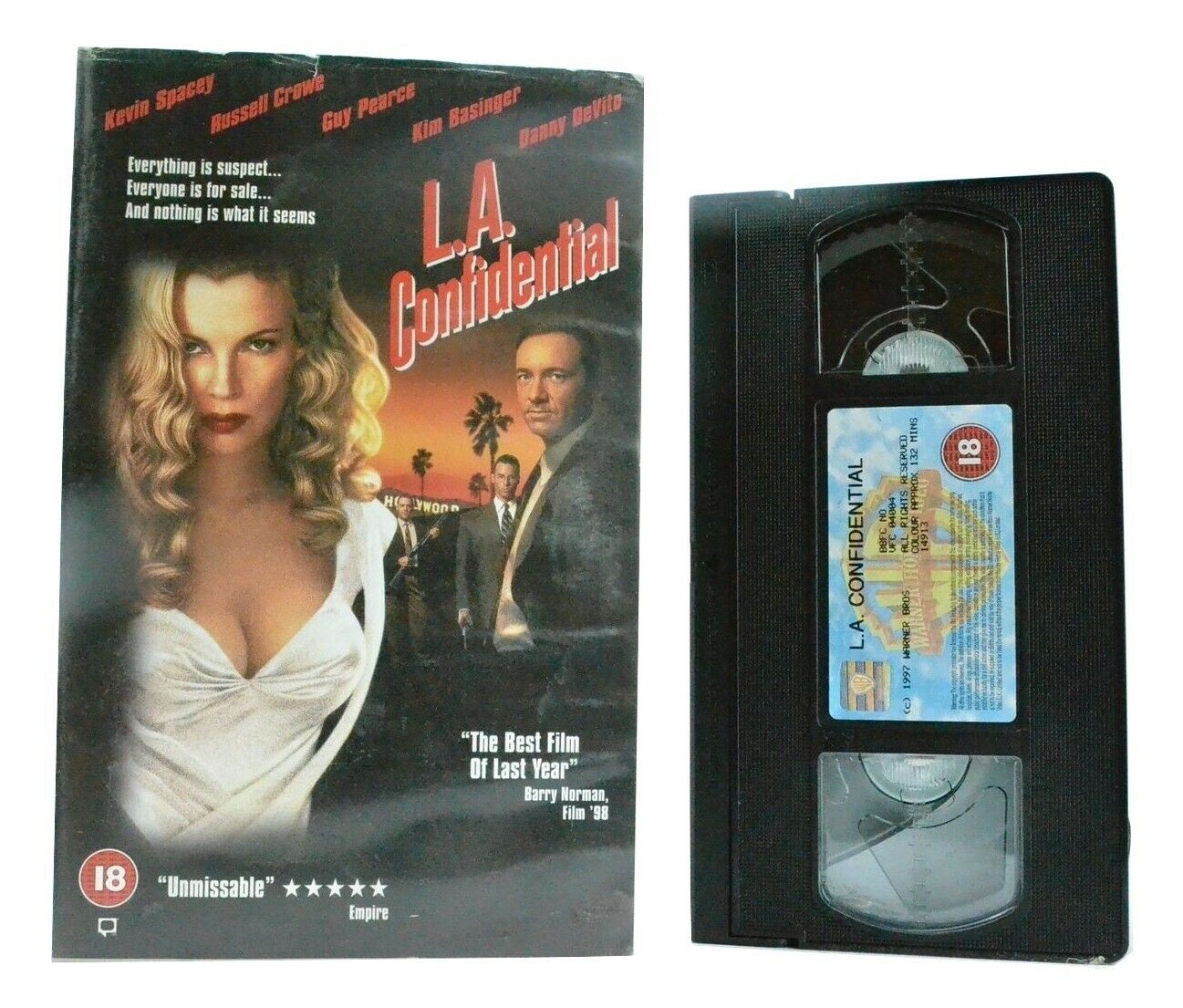 L.A. Confidential - Neo-Noir Crime Thriller - Kevin Spacey/Kim Basinger - VHS-