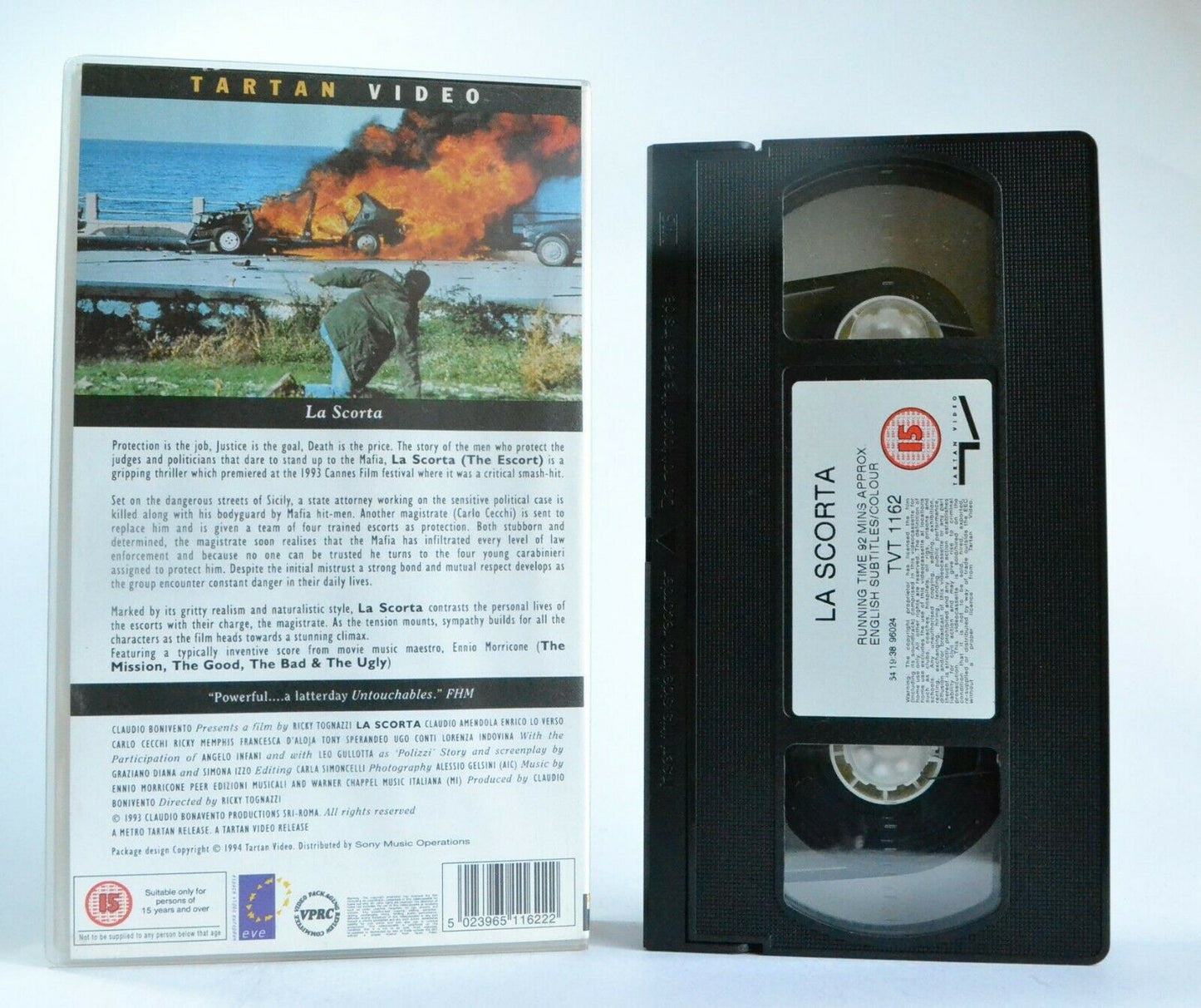 La Scorta (The Escort): A Ricky Tognazzi Film (1993) - Italian Crime Drama - VHS-