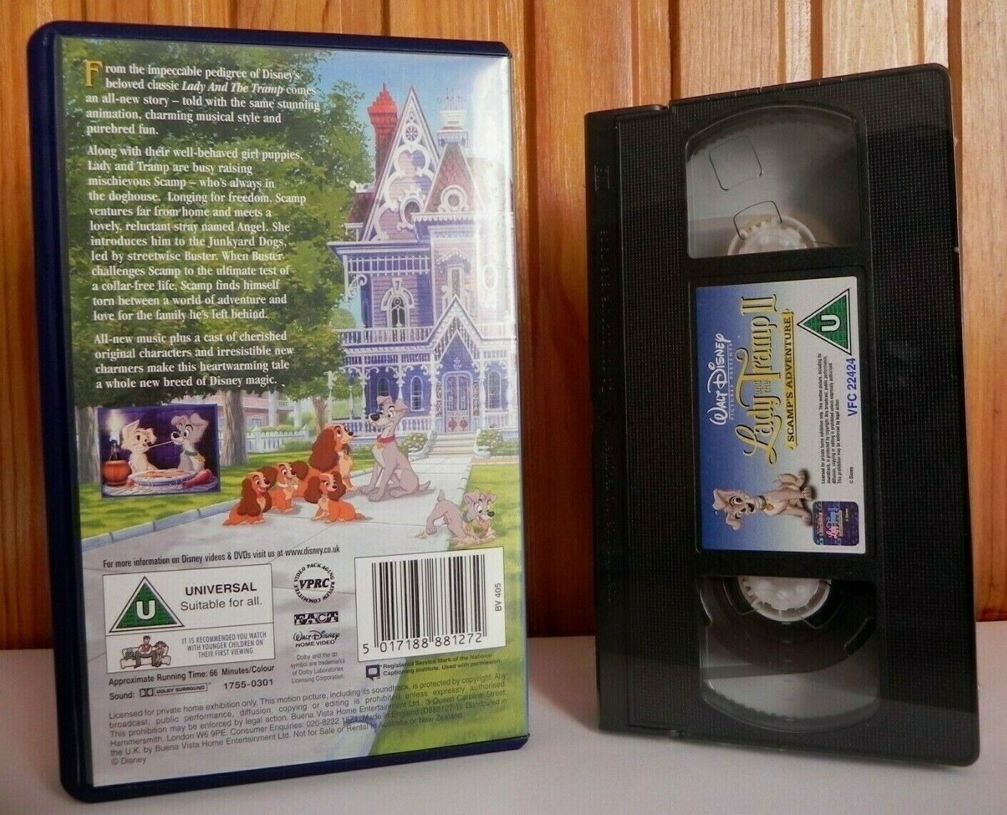 Lady And The Tramp 2: Scamp's Adventure - Brand New Sealed - Kids - Pal VHS-