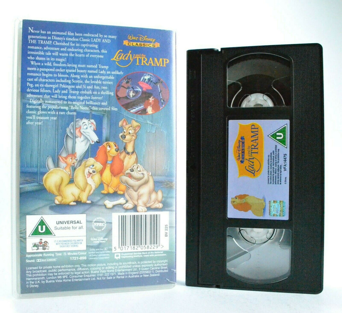 Lady And The Tramp: Digitally Mastered - Walt Disney Classic - Children's - VHS-