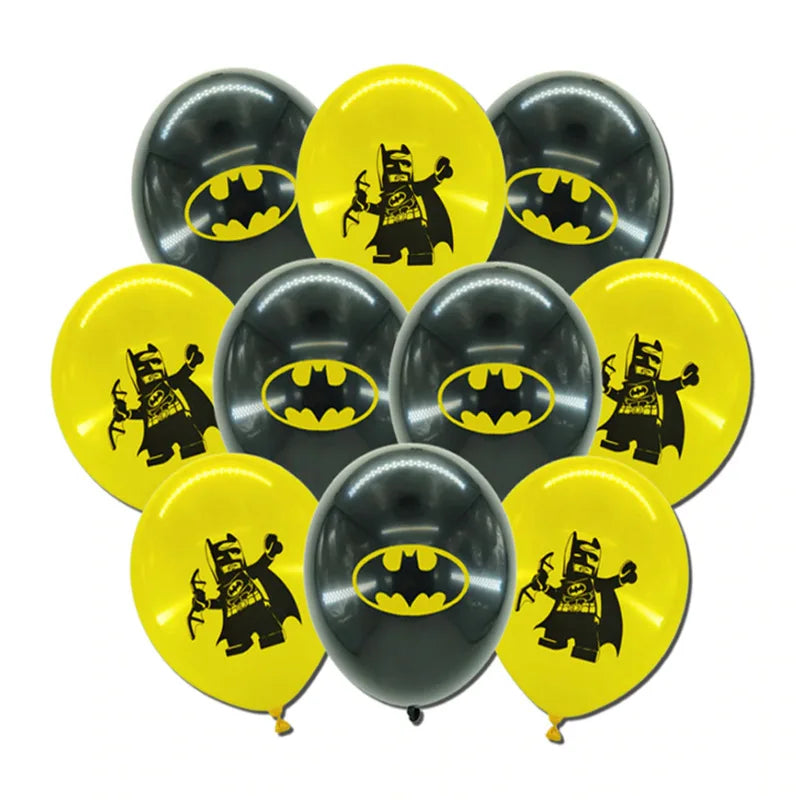 Large Batman Foil Balloon - Superhero Birthday Party Decoration Supplies-10pcs-