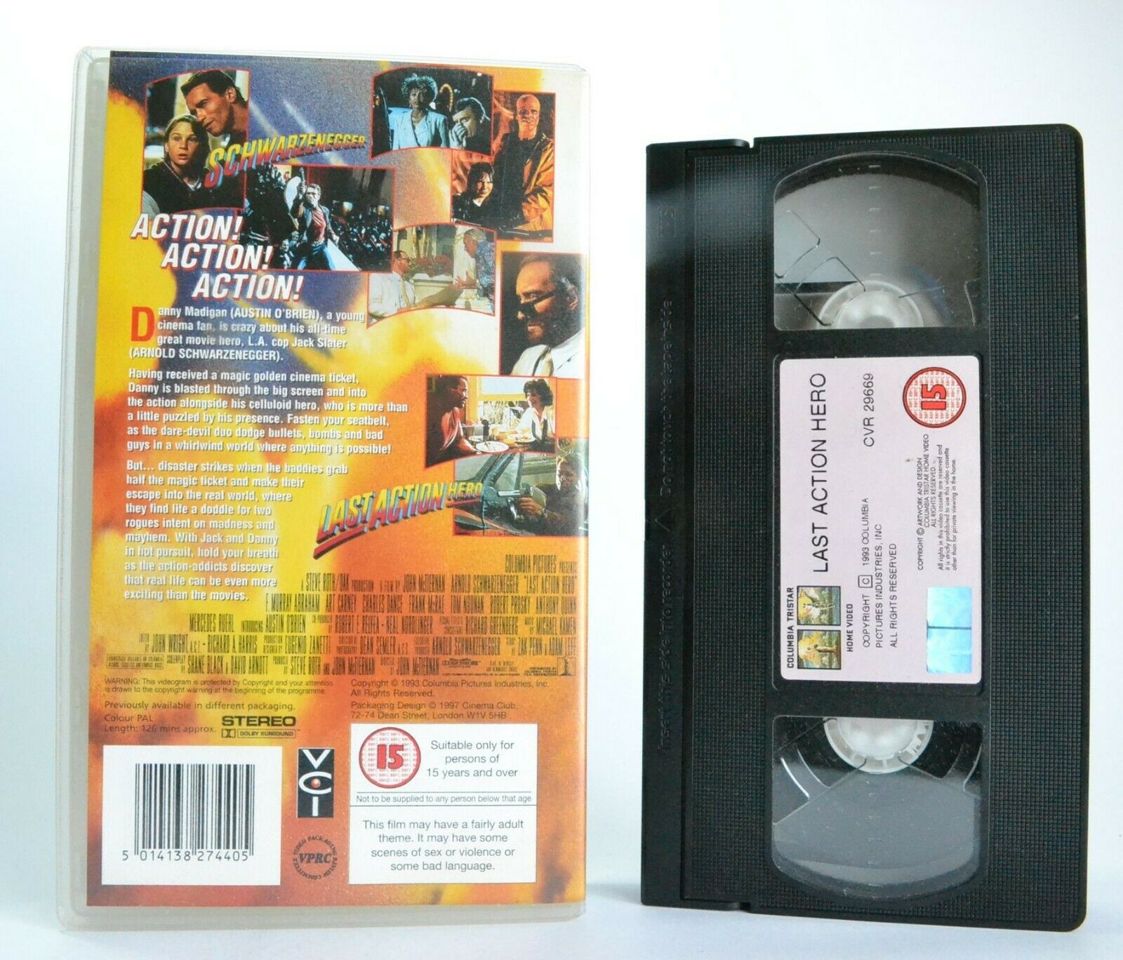 Last Action Hero (1993): Action Movies Parody - Arnold Schwarzenegger - Pal VHS-