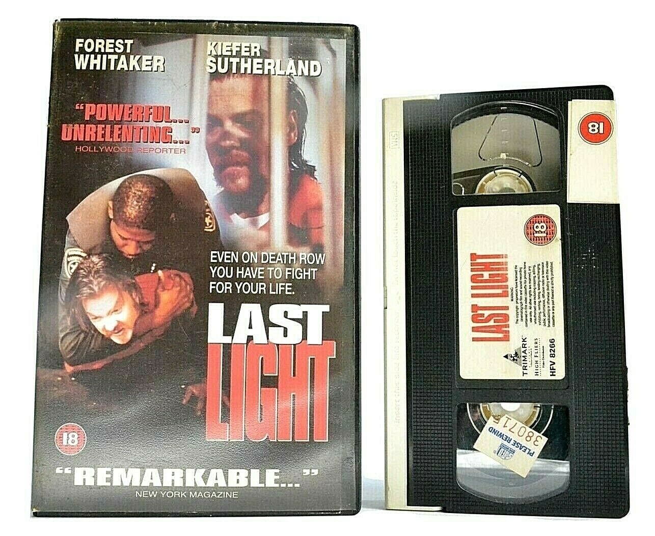 Last Light (1993) - T.V. Movie - Kiefer Sutherland - Death Row Drama - Pal - VHS-