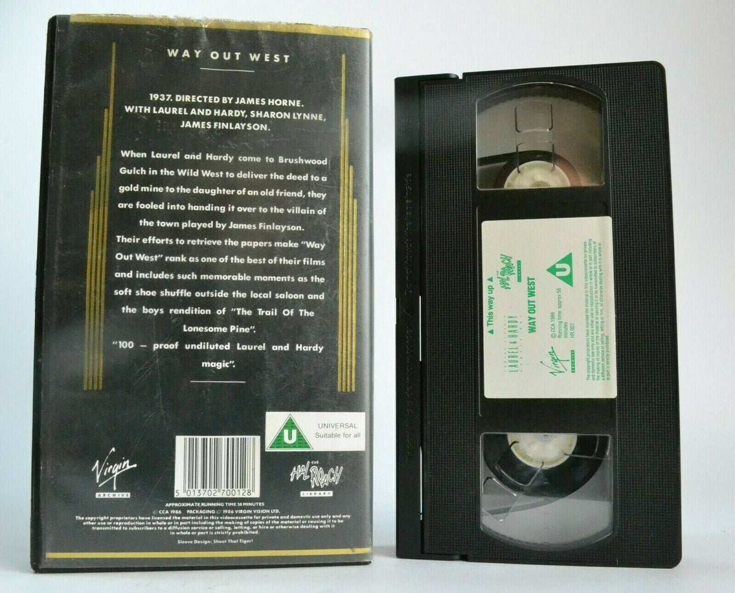 Laurel And Hardy: Way Out West (1937) - Comedy Classic - Black And White - VHS-