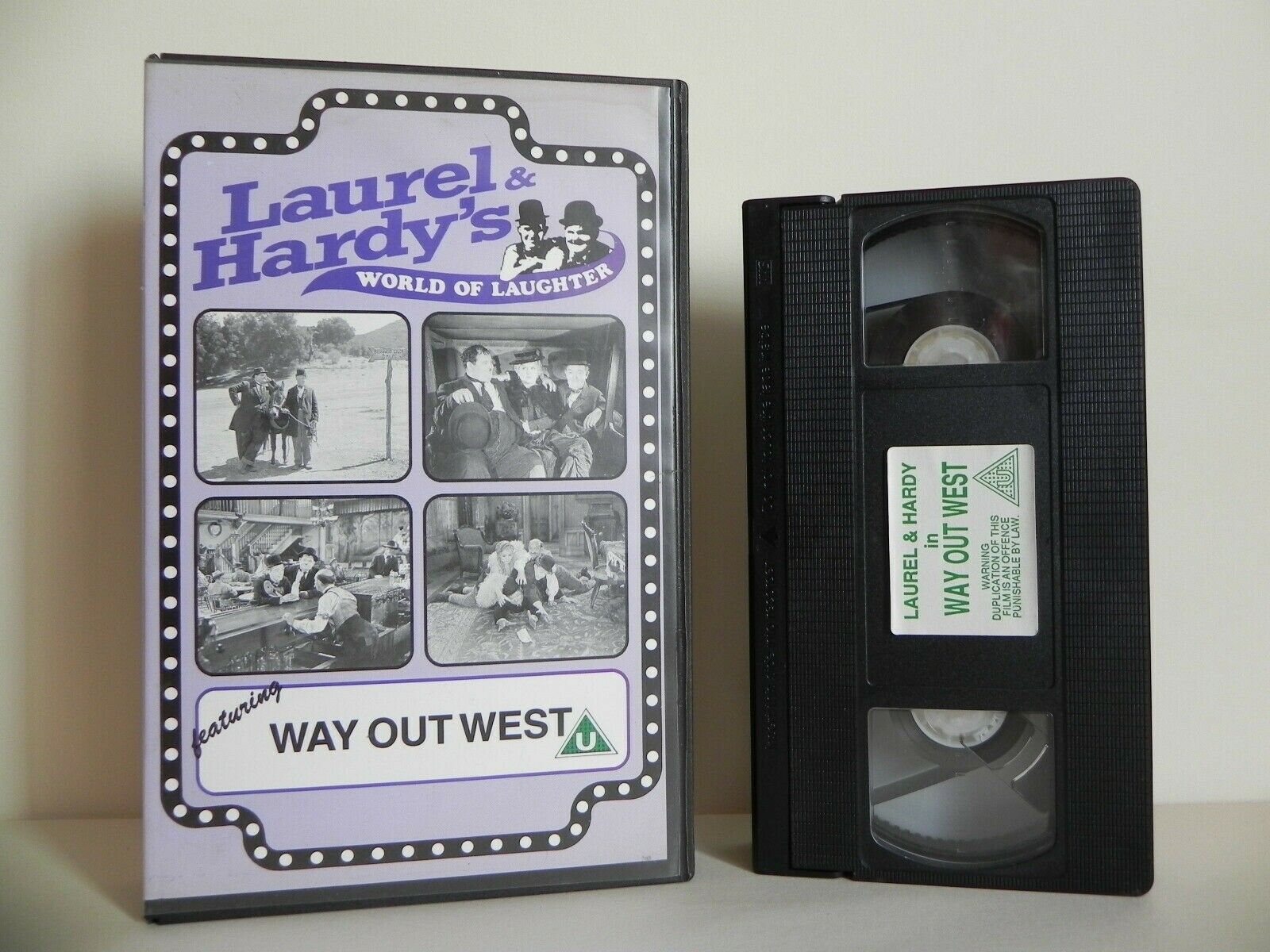 Laurel & Hardy's: World Of Laughter - Way Of The West - Large Box - Pal VHS-