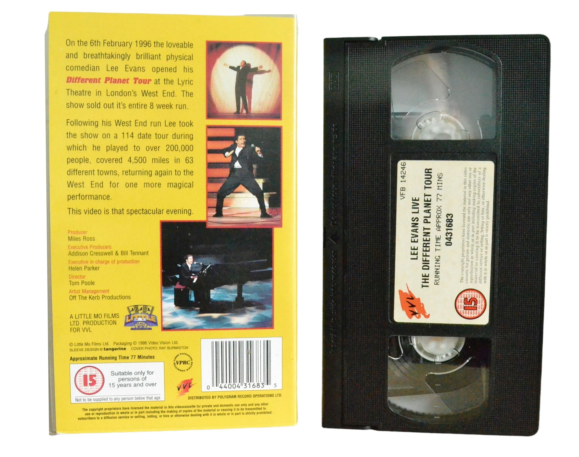 Lee Evans Live - The Different Planet Tour - Lee Evans - VVL - Comedy - Pal VHS-