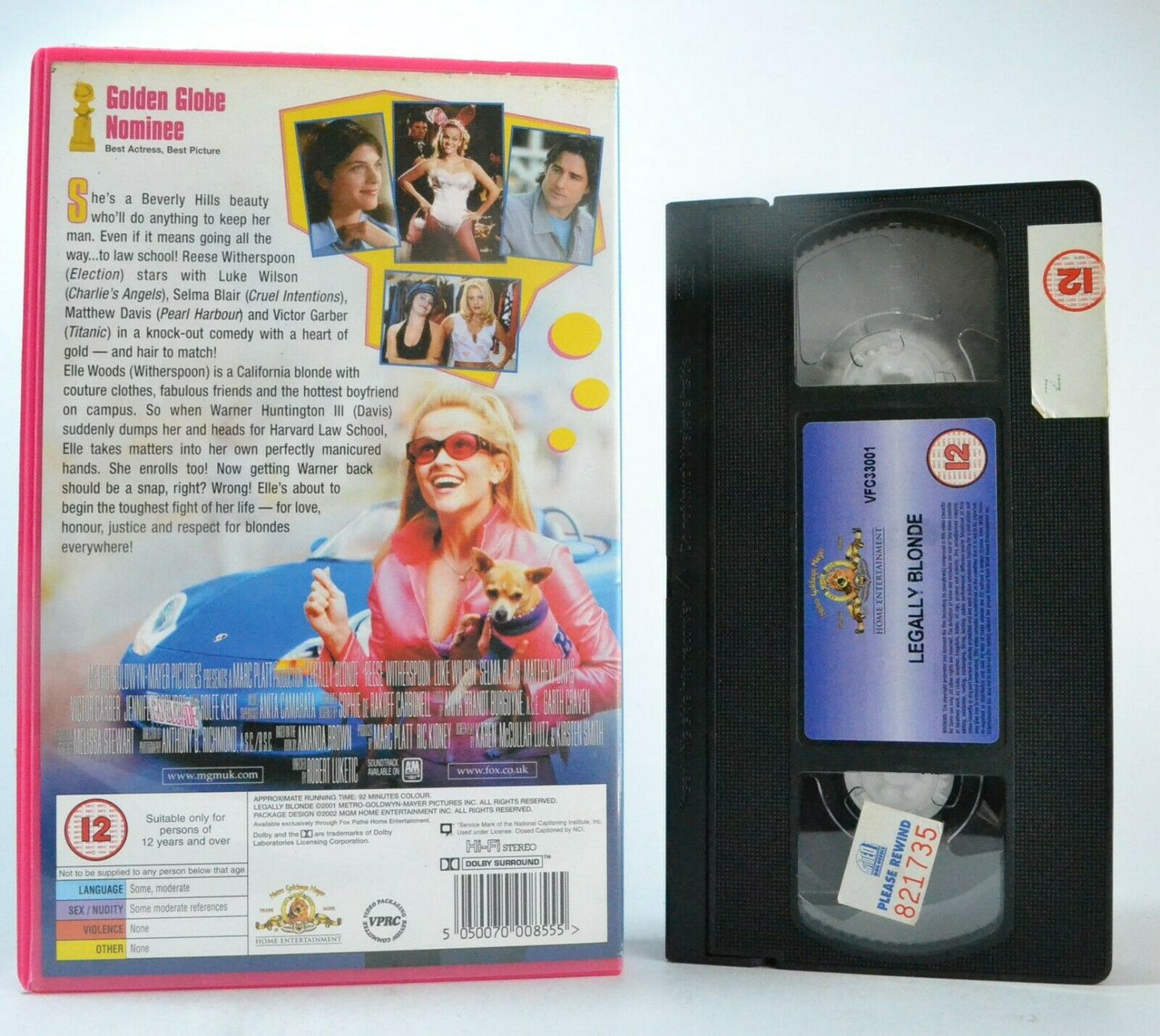 Legally Blonde: Metro Goldwyn (2001) - Comedy - Large Box - R.Witherspoon - VHS-