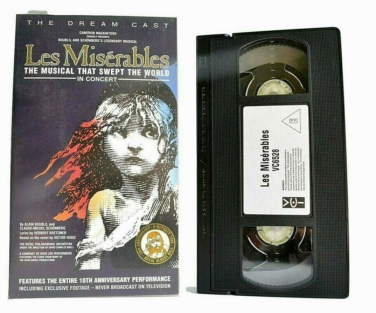 Les Miserables: 10th Anniversary Performance - Musical - Royal Albert Hall - VHS-