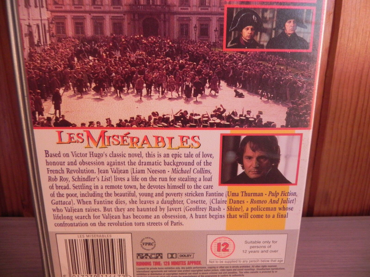 Les Miserables (1998): 20/20 Vision - Victor Hugo - Drama - Uma Thurman - VHS-