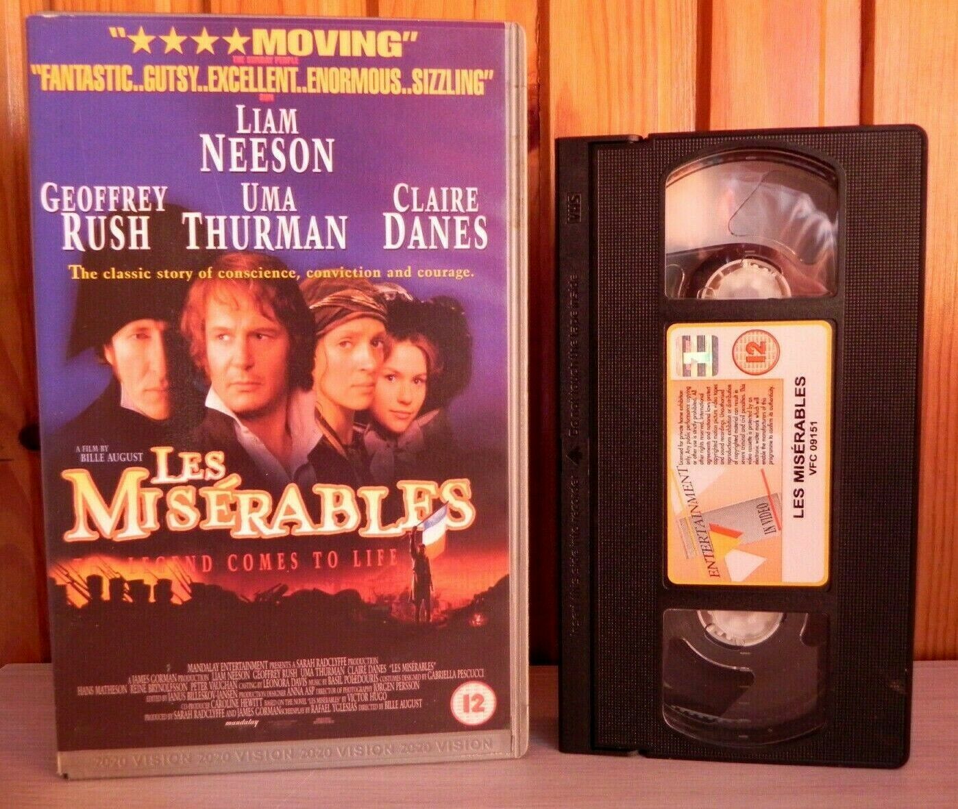 Les Miserables (1998): 20/20 Vision - Victor Hugo - Drama - Uma Thurman - VHS-