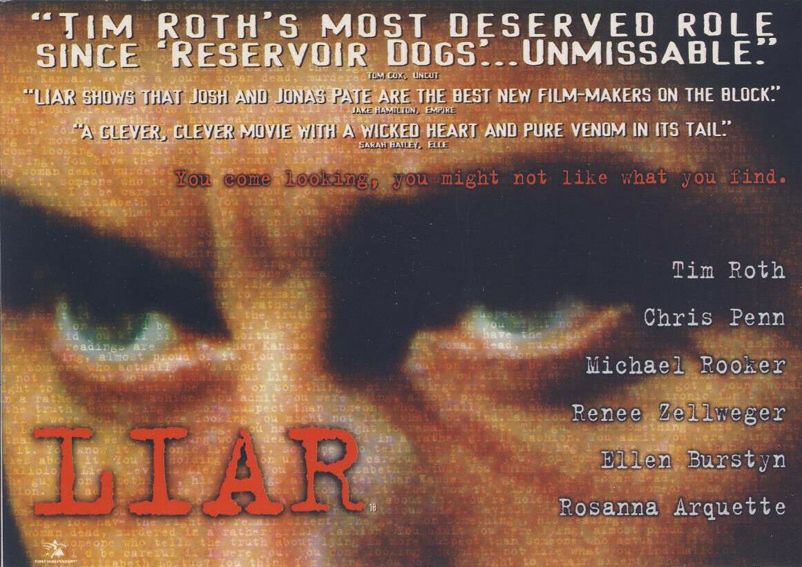 Liar (1997); [Free Postcard] Thriller - Big Box - Psycho Killer (Tim Roth) - VHS-